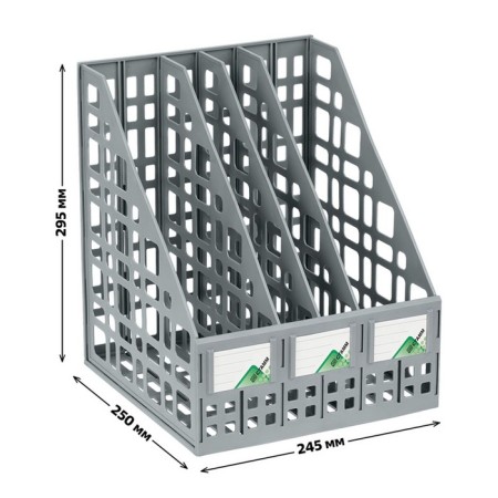 Capital, vertical, 4 compartments, gray-1