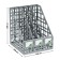 Capital, vertical, 4 compartments, gray