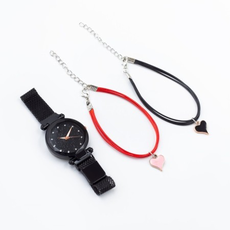Women's gift set "Viya" 2 in 1: wristwing and bracelet, d-3.5 cm-1