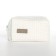 Cosmetic bag at the lightning textura, white color