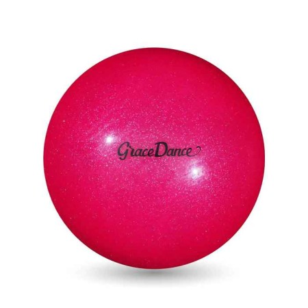 The ball for rhythmic gymnastics Grace Dance, D = 18.5 cm, pink color with brilliance-1