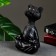 Figure "Cat Yoga" Black, 11x23x6cm