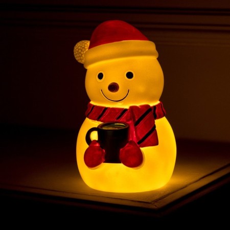 LED figure "Snowman" 9 × 20 × 9 cm, plastic, batteries Lr44x3, glow warm white-5