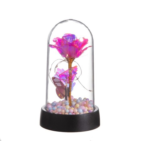 Nightlight "Flower with a butterfly" LED 3XAG10 Red 8.5x8.5x15.5cm-5