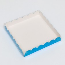 Box for cookies, blue, 18 x 18 x 3 cm