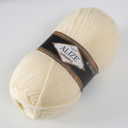 Yarn "Lanagold" 51% acrylic, 49% wool 240m/100g (62 dairy)-1