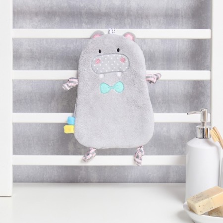 Lovelife hand towel "Hippo", 30x21 cm, 100% PE, microfiber 300 g/m2
