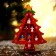 New Year's souvenir "Christmas tree with cells for gifts", 14.5 × 19.5 cm, red