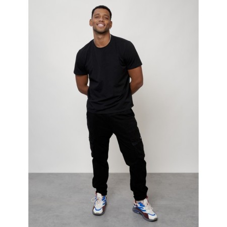 Cargo jeans male, size 48, black color-10
