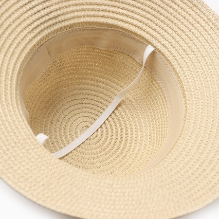 Hat for the girl Minaku "Bunny", Milk color, Rr. 52-9