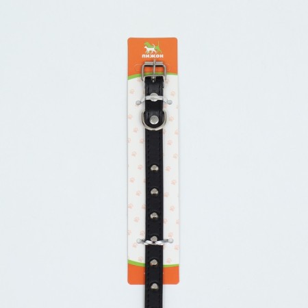 A collar with blunt spikes 38 x 1.5 cm, Osh 26-33, frost-resistant PU, black-6