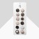 Set of badges (12 pcs.) "Buttons" romance, shape mix, black and white color in gold