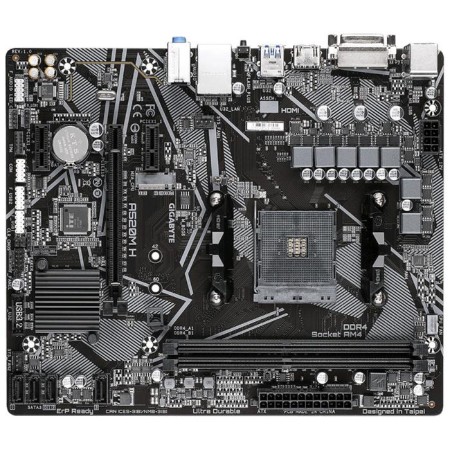Gigabyte A520M H, AM4, A520, 2XDDR4, DVI, HDMI, MATX MATX.