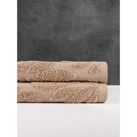 Trure -colored towel Sofi de Marko Flowers, 550 g, size 50x90 cm, beige color