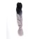 Zumba Kanecalon two -tone, corrugated, 60 cm, 100 g, black/ashen color (#by33)