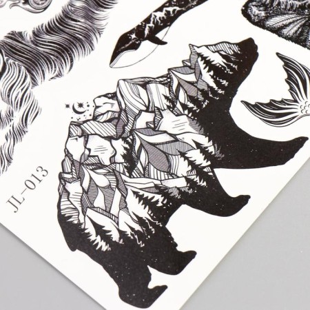 Tattoo on the body Black "Predators" 21x15 cm-1