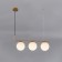 Suspension lamp 3x60W E27, size 60x15x96 cm