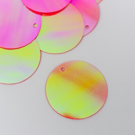 Sequins "circle" fuchsia set 30 g d = 2.5 cm
