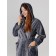 Women's robe with a hood, size 50, dark gray color