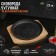 Cast -iron pan on the wooden stand Magma "Circle", 22 × 2.5 cm, black color