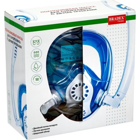 Full -faced Bradex snorkeing mask, with two tubes, size S-10
