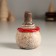 Souvenir Ceramics "A Puffy Snowman in the cylinder and red scarf" 4.5x4.5x6.9 cm