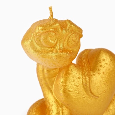 New Year's candle "Snake Milashka", for the New Year, Golden, 69 x 61 x 36-5