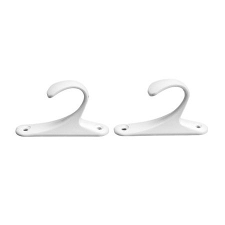Hook for curtains KS101 CAPPIO, one -rod, white color, 2 pcs-2