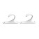 Hook for curtains KS101 CAPPIO, one -rod, white color, 2 pcs