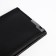 Male purse without fastening, department for maps, for bills, black color