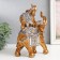 Polystone souvenir "Elephant with an elephant on the back - Popon with patterns and amber" 18.5x9x25.5 cm