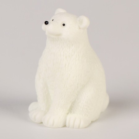 Miniature Puppet "White Bear", set of 3 pcs., Size 1 pc. - 2 × 2 × 3 cm-1