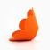 Soft collar for animals Fright, orange cent, size L