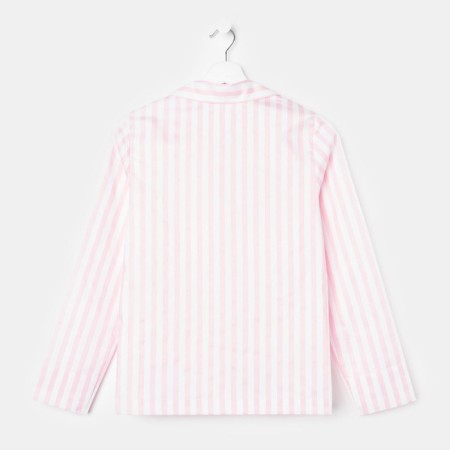 Women's shirt KAFTAN "Beautiful", white/pink color, size 40-42-3