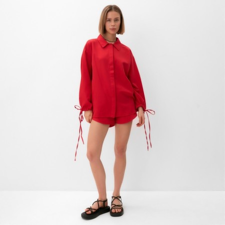 Female set (blouse, shorts) minku: Casual Collection Red color, rr 46-3