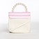 Baby bag on a magnet, milk/pink color
