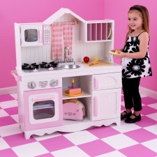 Game kitchen for a girl made of wood 