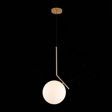 Suspension lamp ST LUCE. SL1148.303.01. CODDA. 1x60 W, E27, 30x30 cm, brass color-1