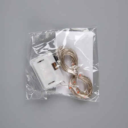 Rosa thread. IP20, 2 m, N.S. LED (1608) -20-4.6V, AG13x3 (in the set), 3 modes, glow red glow-5