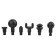 Gess-877 massage, percussion, 24 watts, 6 modes, 6 nozzles, 1400-2800 beats/min, black