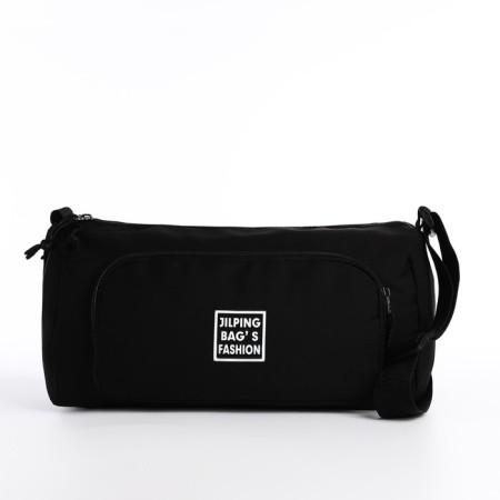 Youth bag with zipper, black color-1