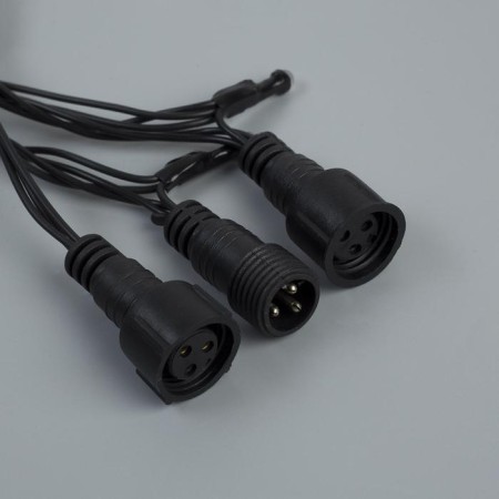 Garland "thread" 10 m, IP44, UMS, dark thread, 100 LED, glow of multi, 220 V-6