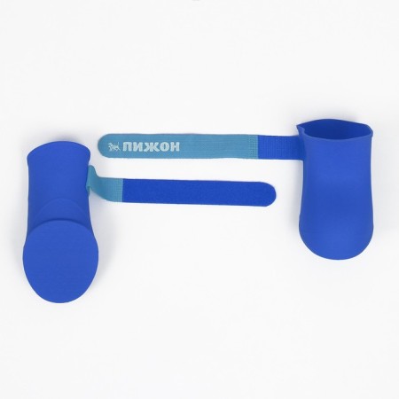 Rubber pijon boots, set 4 pcs., Rr. S (sole 4 x 3 cm), blue-4