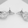 Earrings Metal "Modern" leaf, distortion, color silver