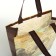 Household bag without fastening, beige color