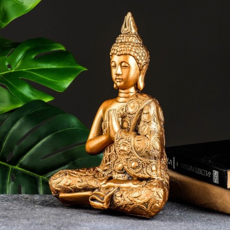 Figure "Buddha Medium" bronze, 12x20x29cm-3