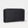 Male purse with zipper, department for bills, for maps, for coins, black color