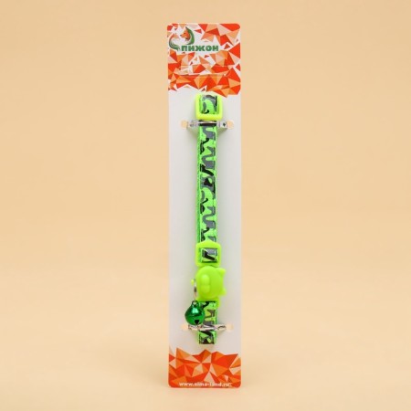 Kotoflash collar, with a bell, 30 x 1 cm, polyester, green-5