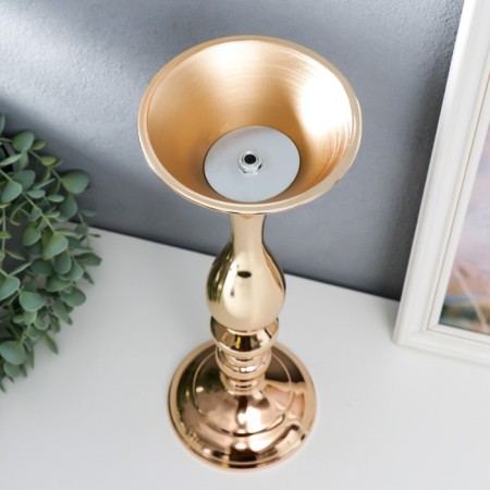 Summary Metal for 1 candle "elegant" gold 38x13x13 cm-2