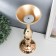 Summary Metal for 1 candle "elegant" gold 38x13x13 cm